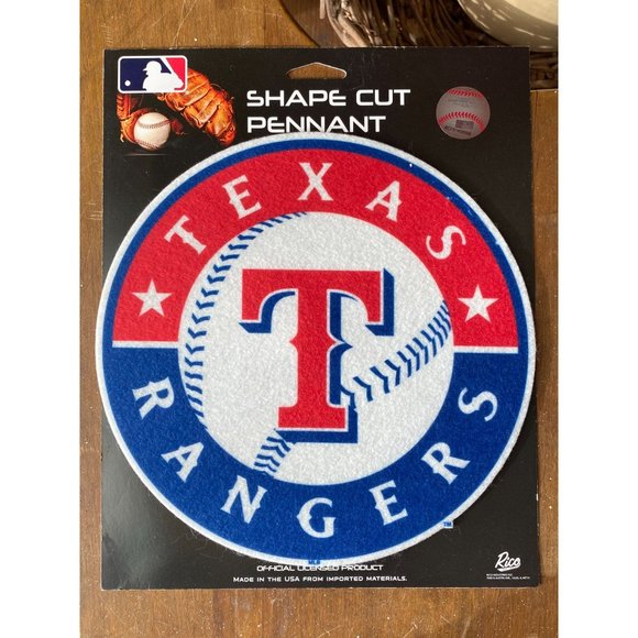 TEXAS RANGERS PENNANT - NEW - Round - 8" - MLB - Texas Rangers Baseball - Picture 1 of 2